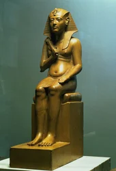 Estatua sentada de un faraón, Nuevo Reino